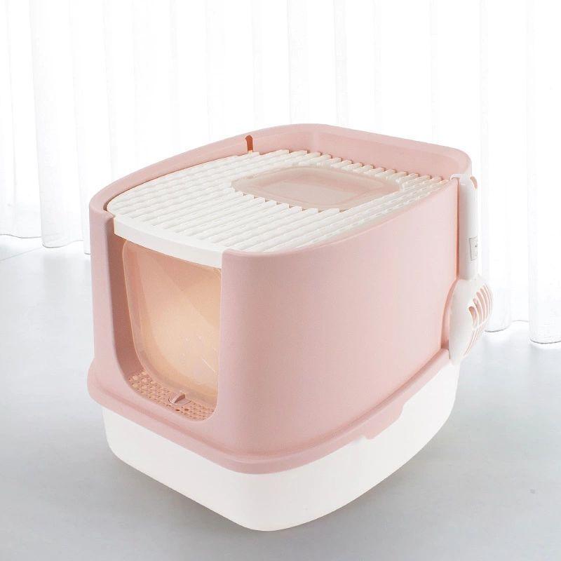Fashionable Enclosed Cat Litter Box With Anti-Splash Design